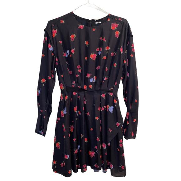 Jason Wu Floral Blouson Dress 100% Silk Sz 10 - Picture 2 of 10